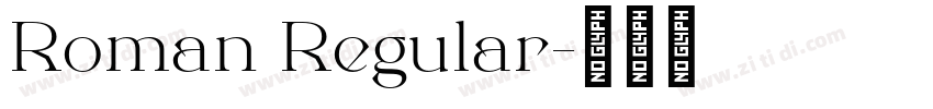 Roman Regular字体转换